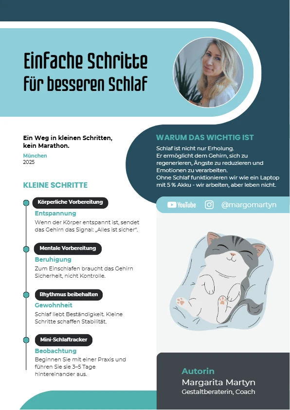 Kostenloser Leitfaden bei Schlafproblemen durch Stress und innere Anspannung – „Einfache Schritte für besseren Schlaf“